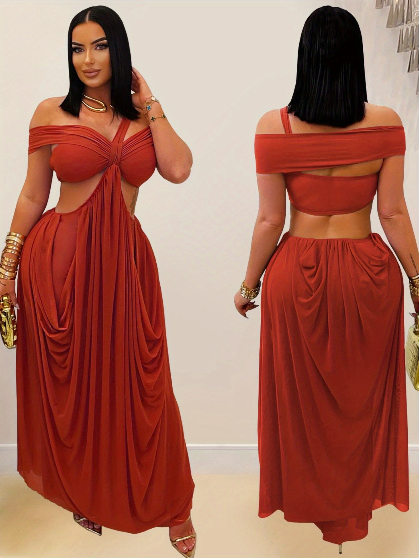 Sexy Strapless Bodycon Sheer Mesh Dress for Evening Wear