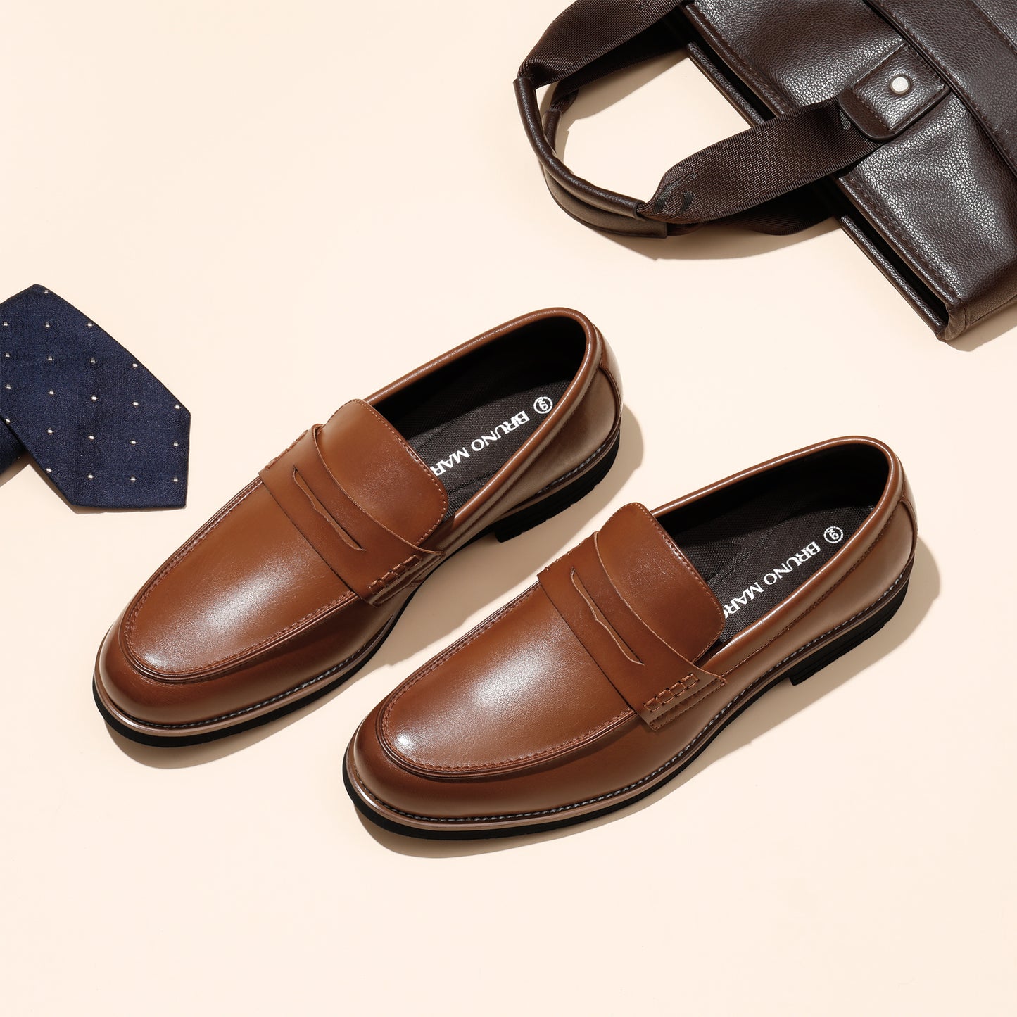 Bruno Marc Mens Dress Slip On Penny Loafers Business Shoes