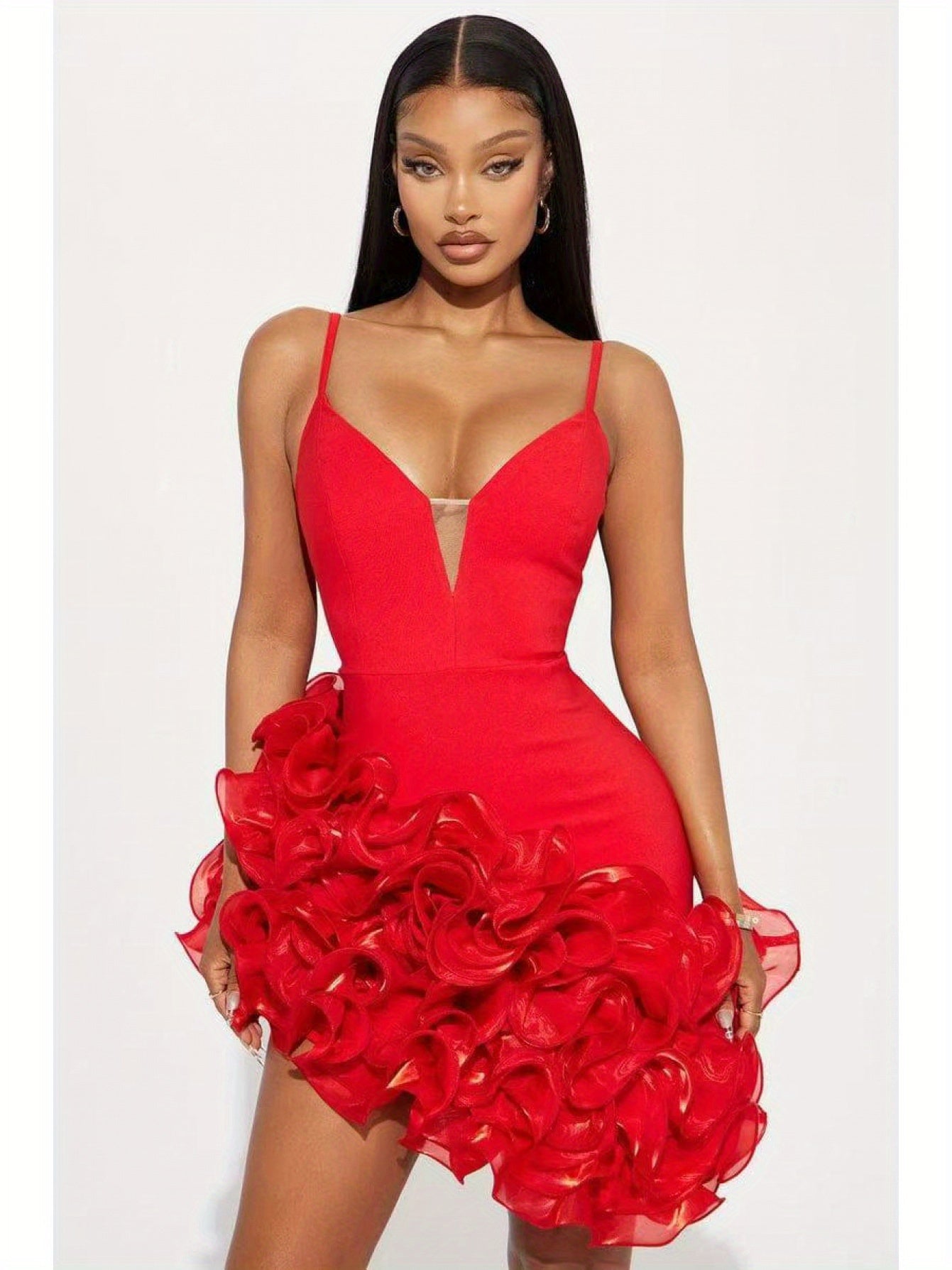 Womens Sexy Low Cut Bodycon Party Dress For Evening Wear