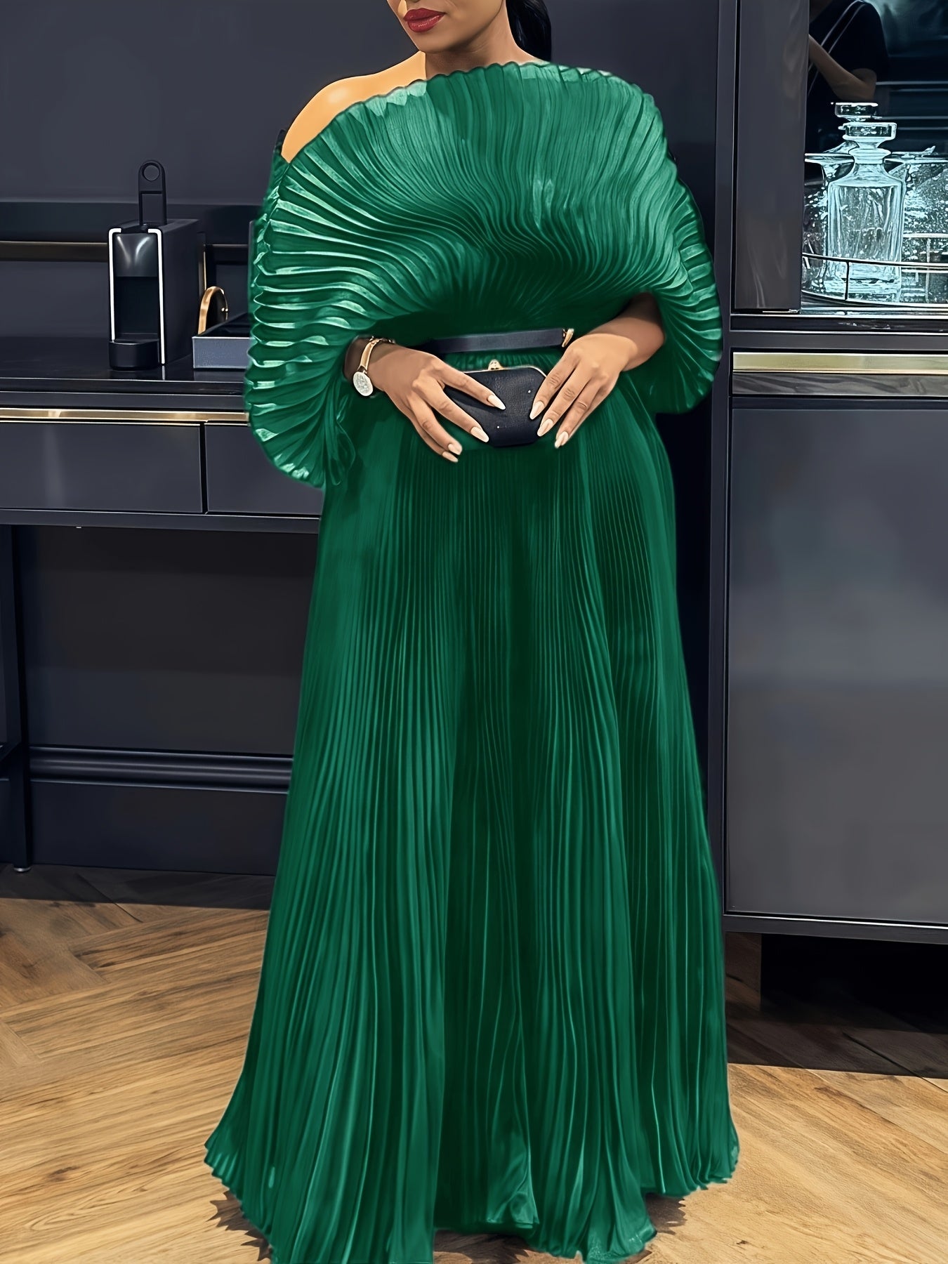 Pleated Maxi Dress Formal Mesh Naija Styles And Fashion
