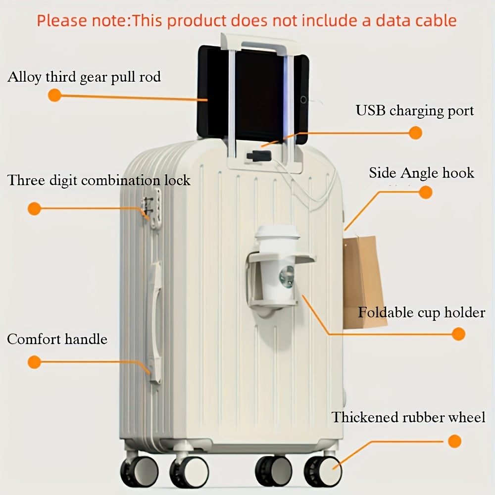 Minimalist Hard Shell Luggage Case Set With Zipper Trolley