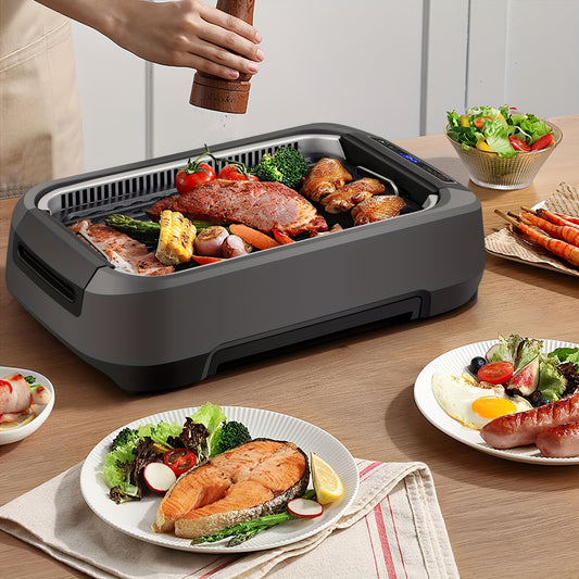 Smokeless Indoor Grill 1500W With LED Display And Extractor