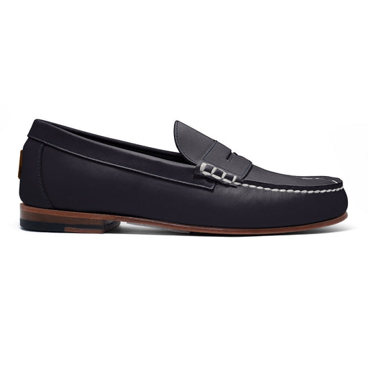 Lombard Men's Premium Leather Penny Loafer Leather Sole