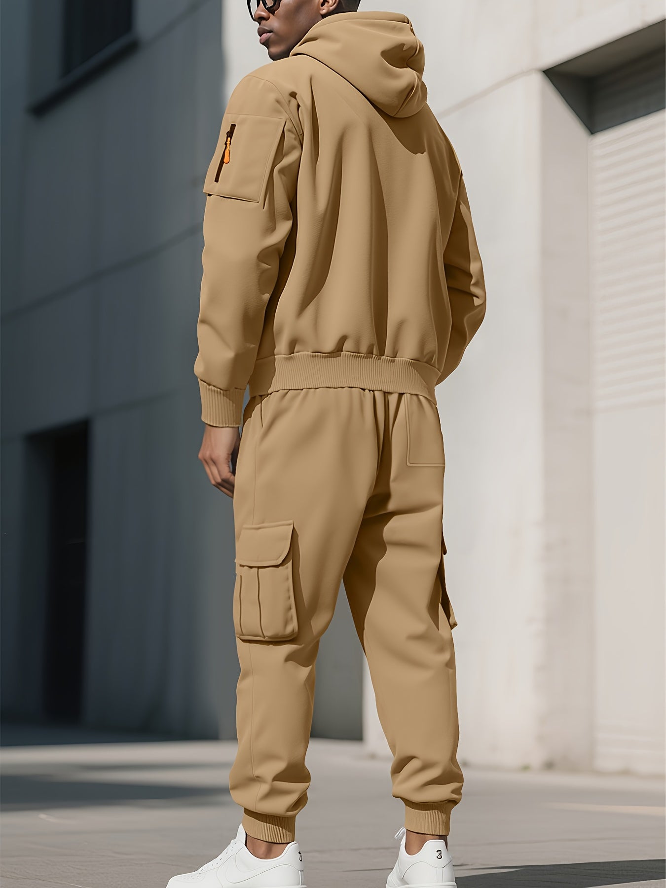 Mens Hooded Sports Set With Multi Pocket Utility Gear