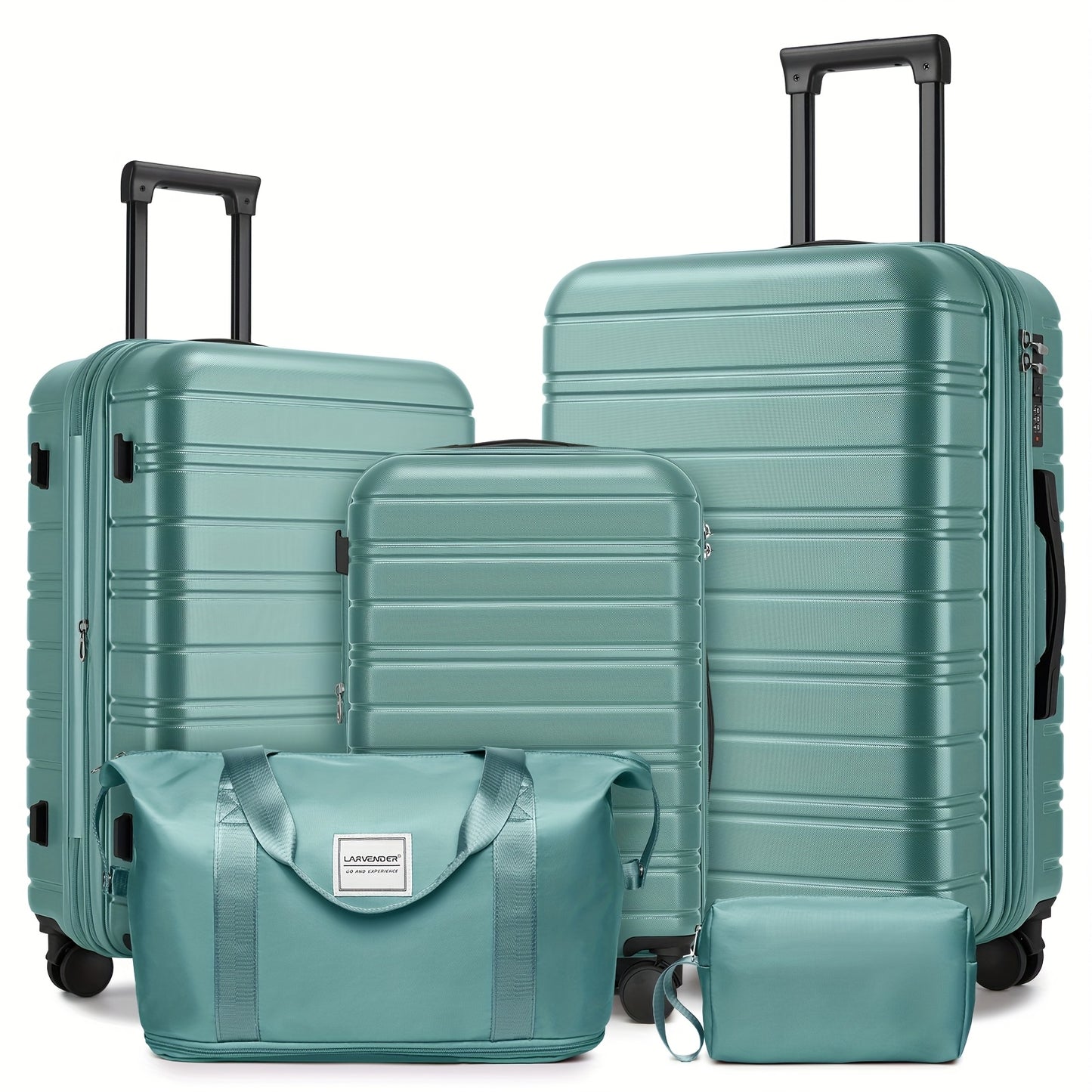 Hardside Luggage Set 5pc With Wheels PC ABS Lightweight
