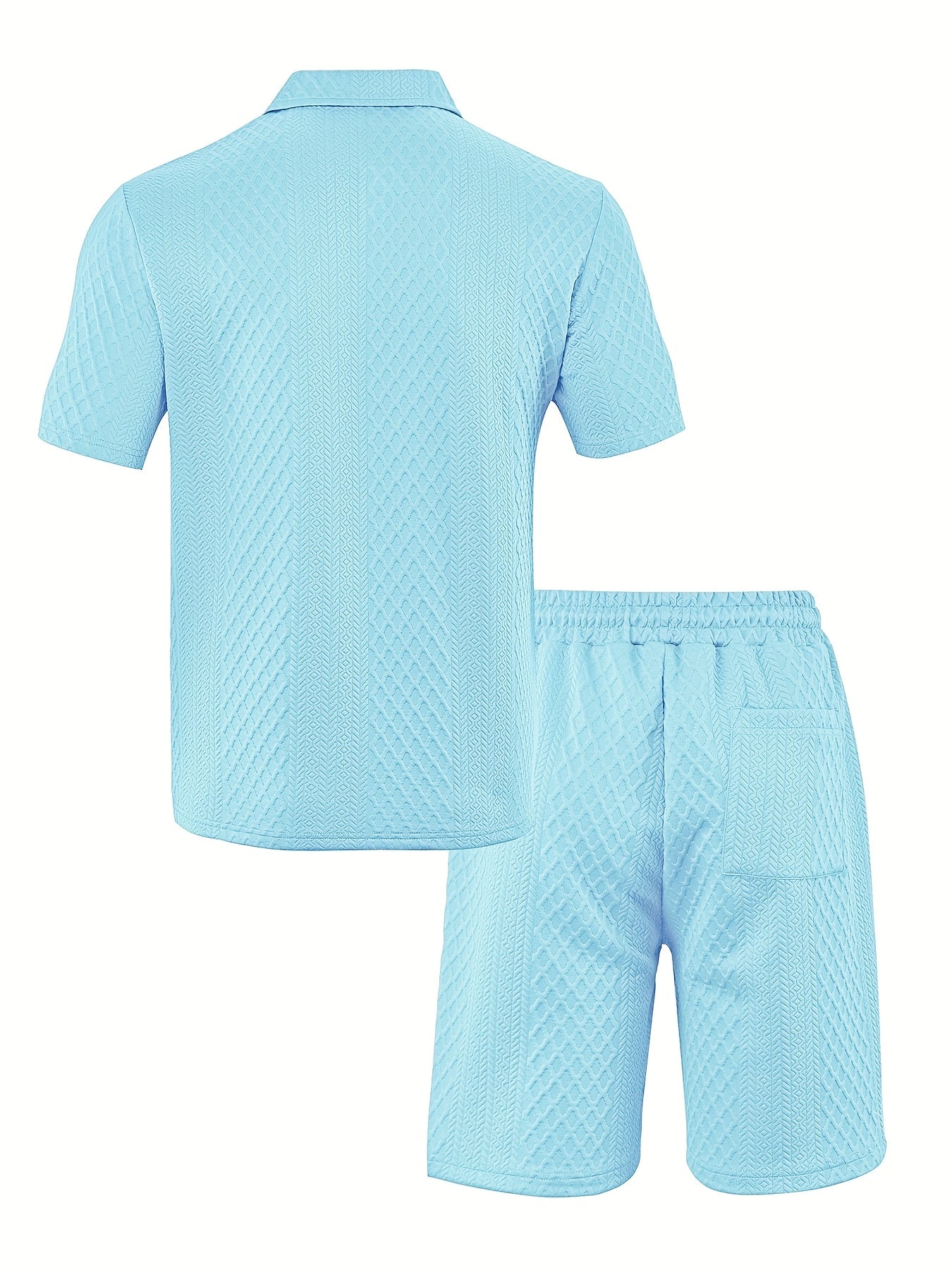 Mens Summer Casual Sporty Lightweight Shirt And Shorts Set