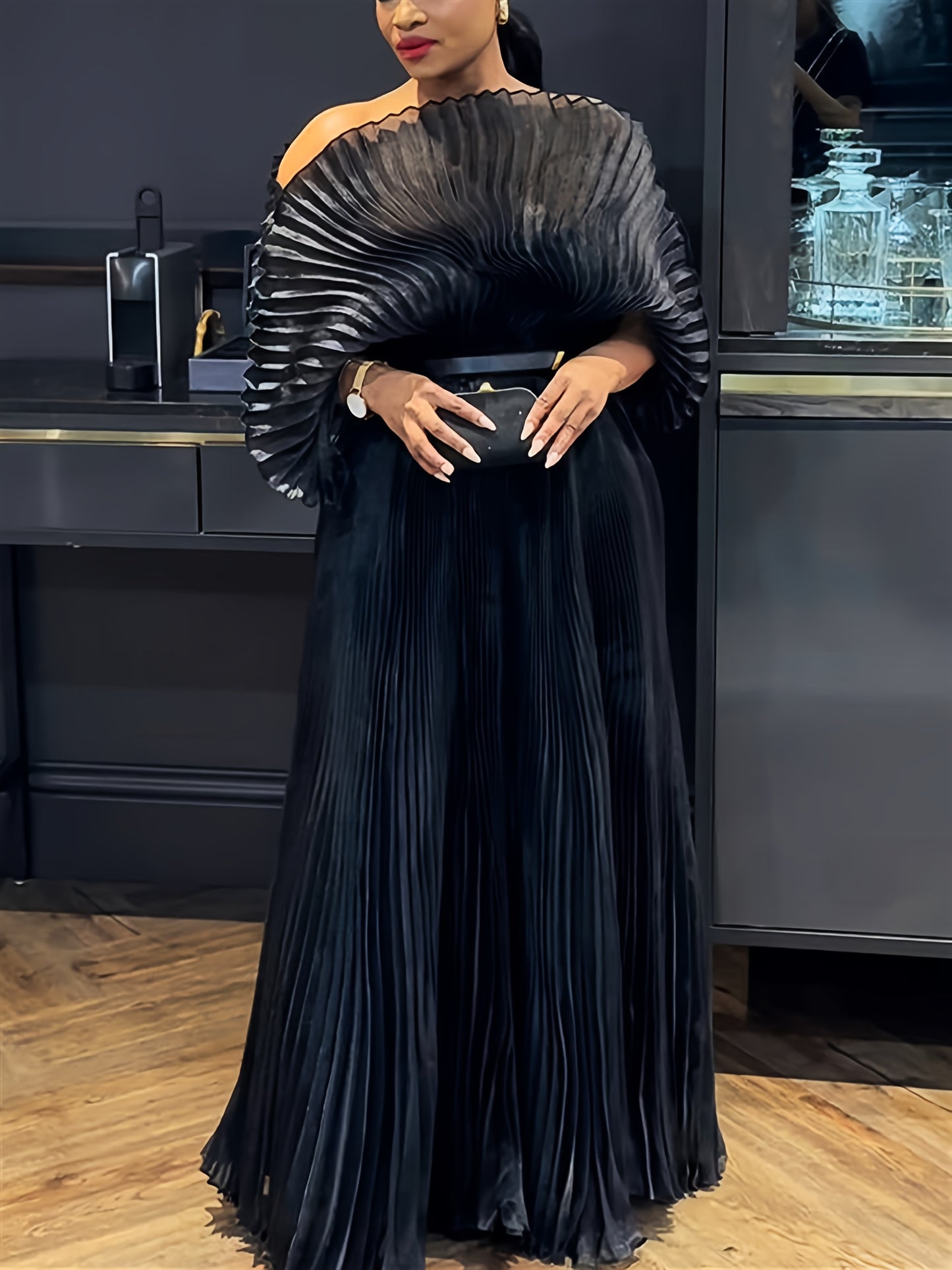 Pleated Maxi Dress Formal Mesh Naija Styles And Fashion