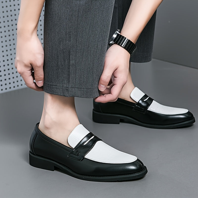 Stylish S Mens Dual Tone Loafers Slip On Formal Shoes