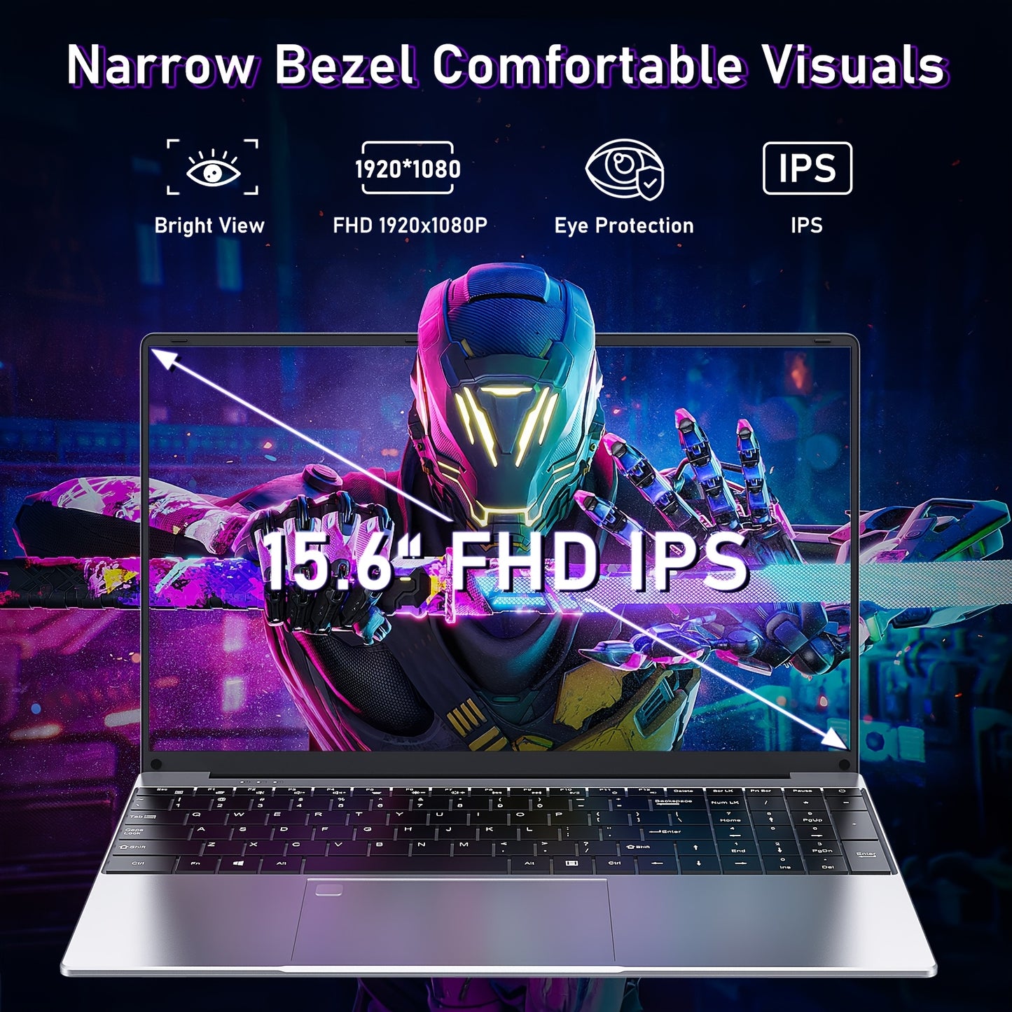 NIAKUN Gaming Laptop Ryzen 7 5700U 16GB RAM 1TB SSD