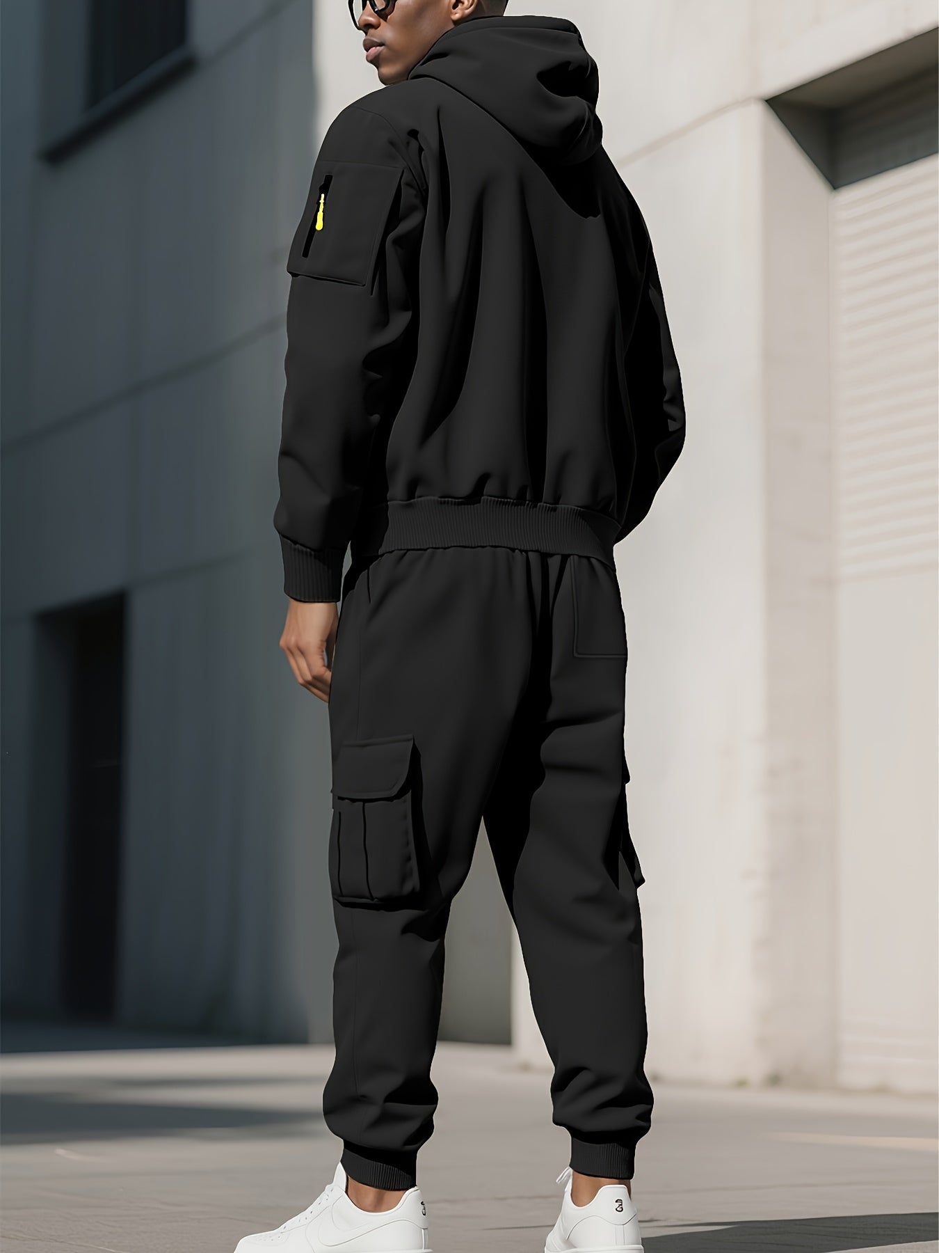 Mens Hooded Sports Set With Multi Pocket Utility Gear