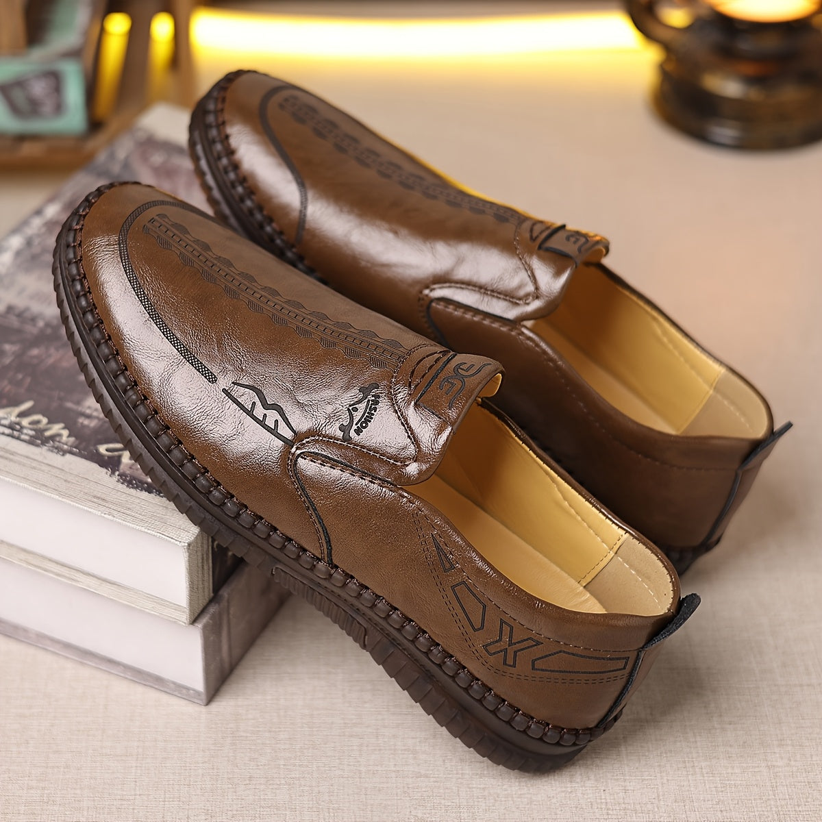 Men's Loafers For All Seasons With Non Slip Soles Stitching