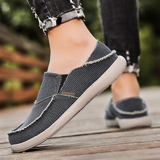 All Nations Mens Lightweight Slip On Canvas Loafers EVA