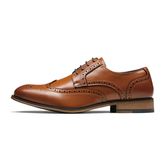 Bruno Marc Mens Elegant Oxford Dress Shoes Non Slip Sole