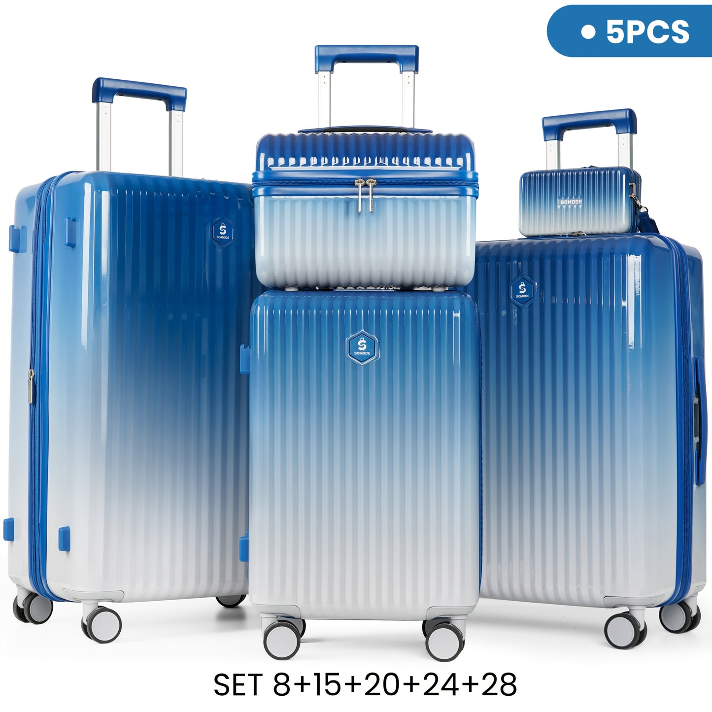 Expandable Hard Shell Luggage With Spinner Wheels TSA Lock