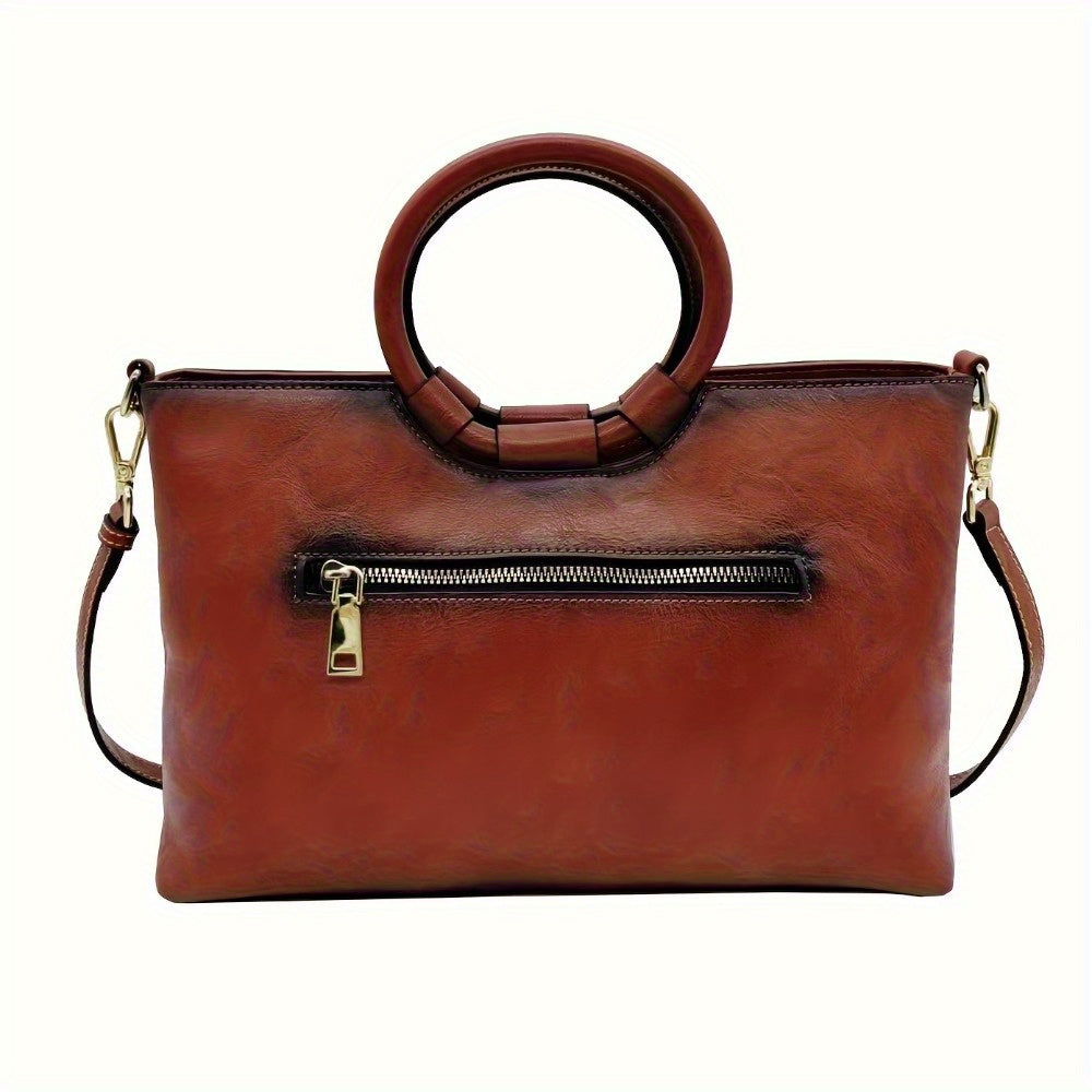 Neulry Vintage Embossed Floral Large Capacity Tote Bag