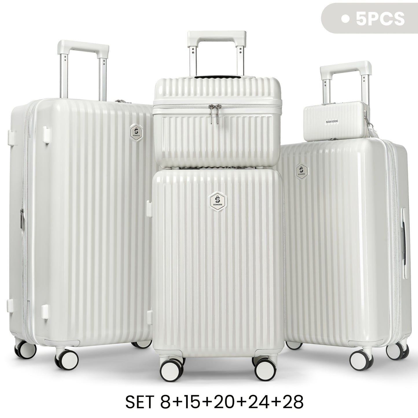 Expandable Hard Shell Luggage With Spinner Wheels TSA Lock