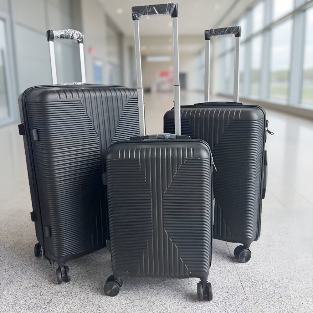 LEADZM Travel Set 3 Piece Hardshell Carry On Double Spinner