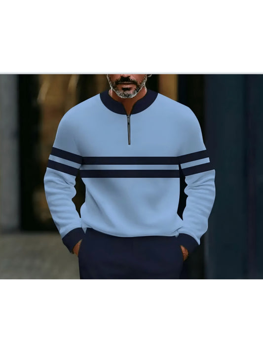 Men's Oversized Track Suit Set Polyester Zip Jacket Pants