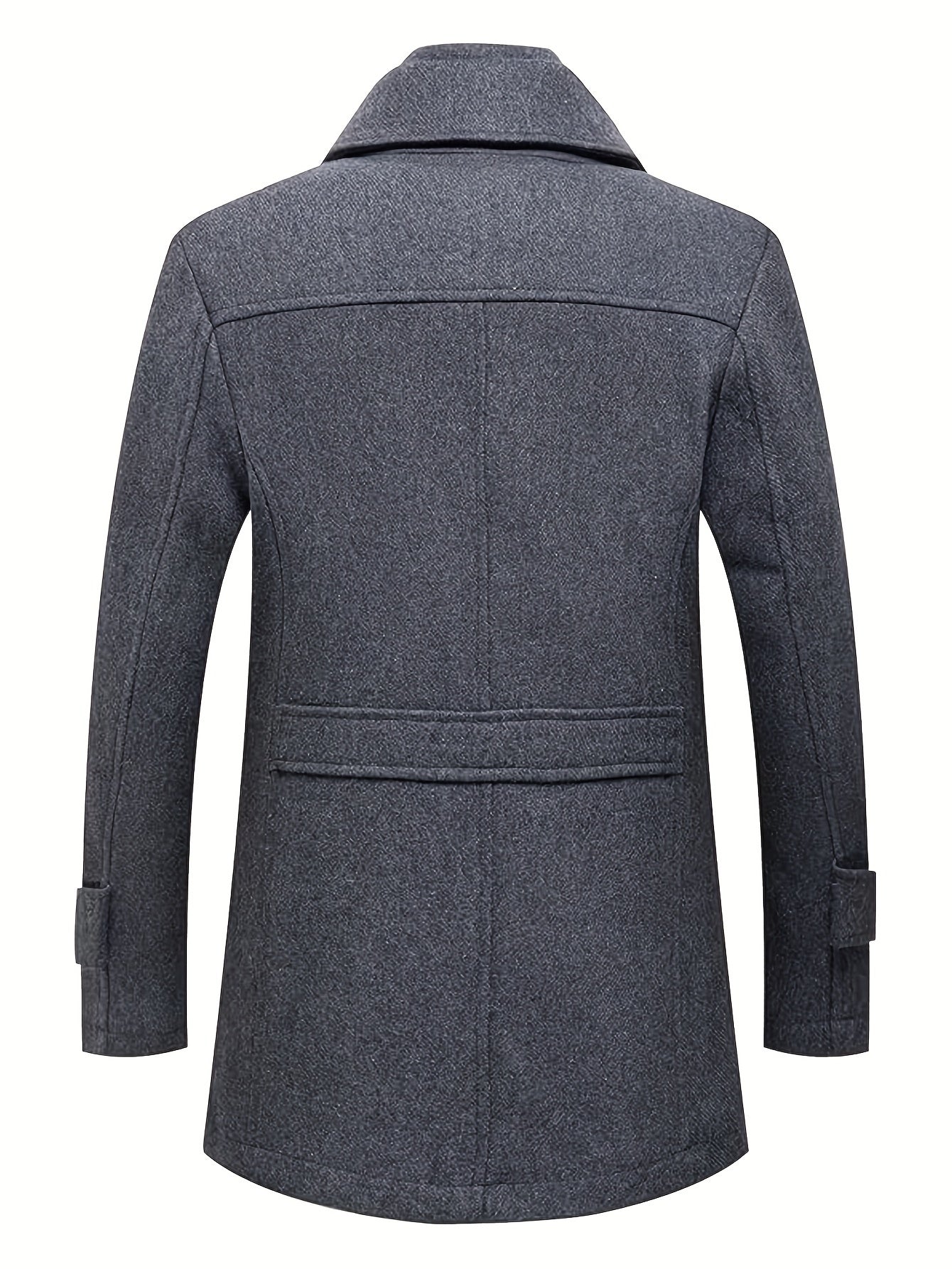 INVACHI Wool Blend Trench Coat With Detachable Scarf