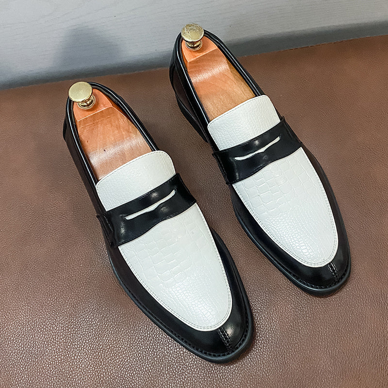 Two Tone Penny Loafers For Men Slip On Formal Shoes