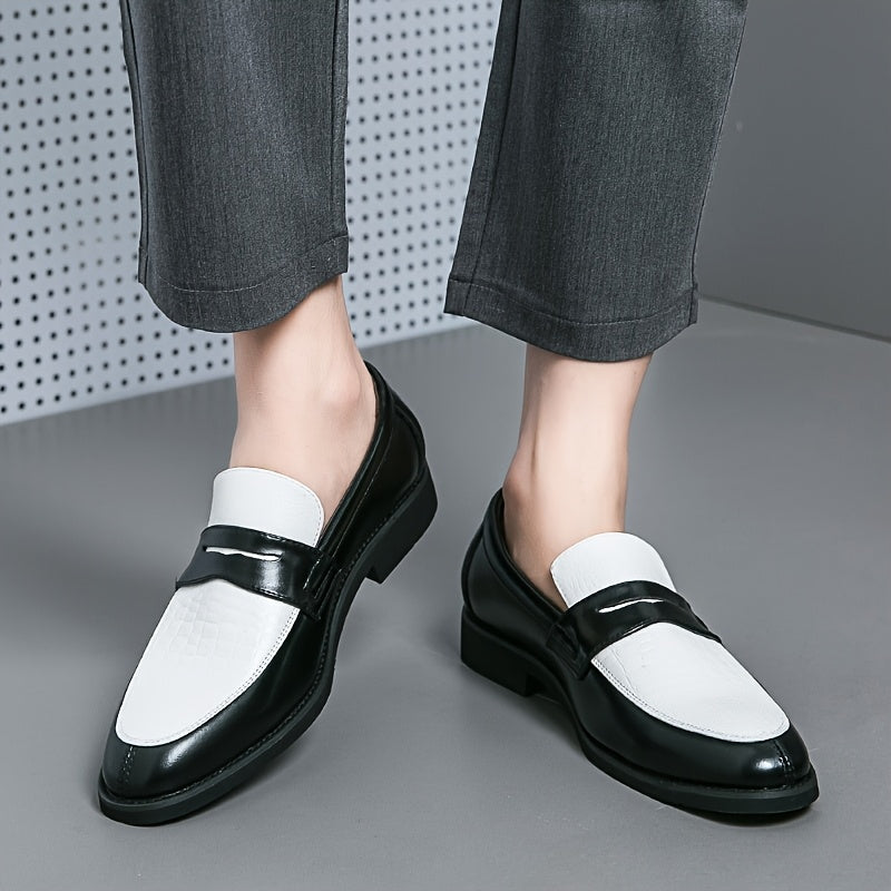 Stylish S Mens Dual Tone Loafers Slip On Formal Shoes