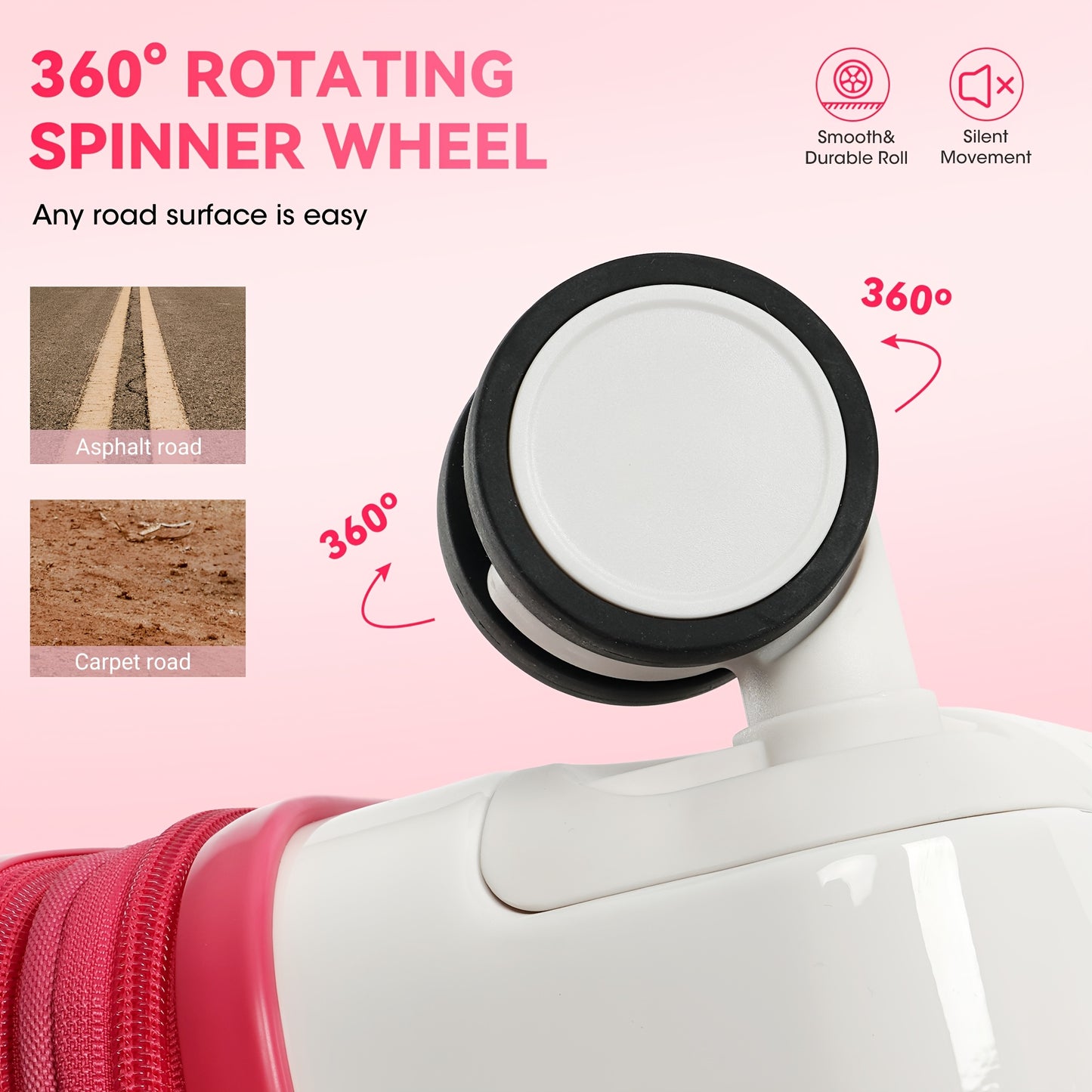 Expandable Hard Shell Luggage With Spinner Wheels TSA Lock