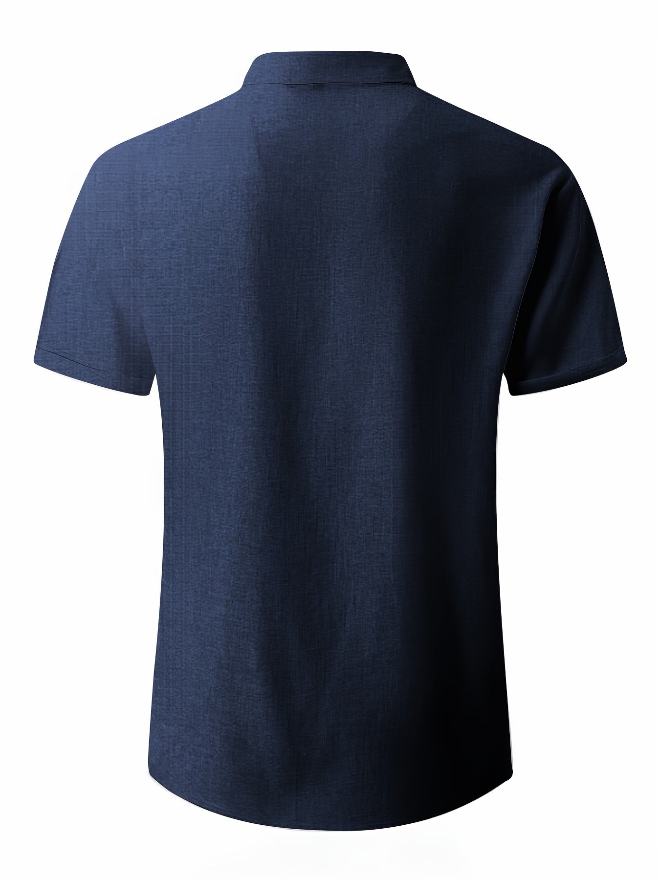 SCACTO Men's Lapel Short Sleeve Shirt Polyester Summer