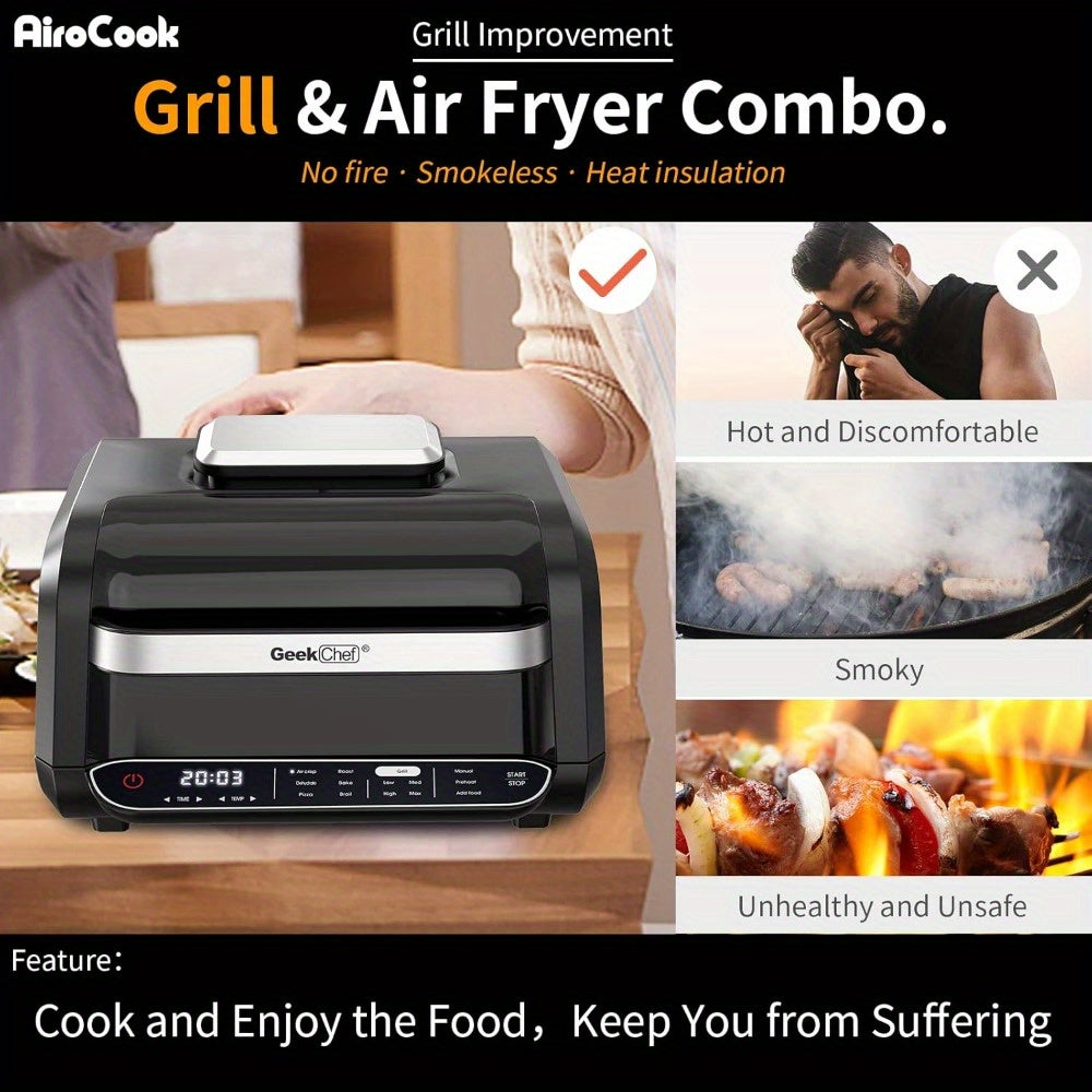 Geek Chef Indoor Grill And AirFryer 7 In 1 PremierLine