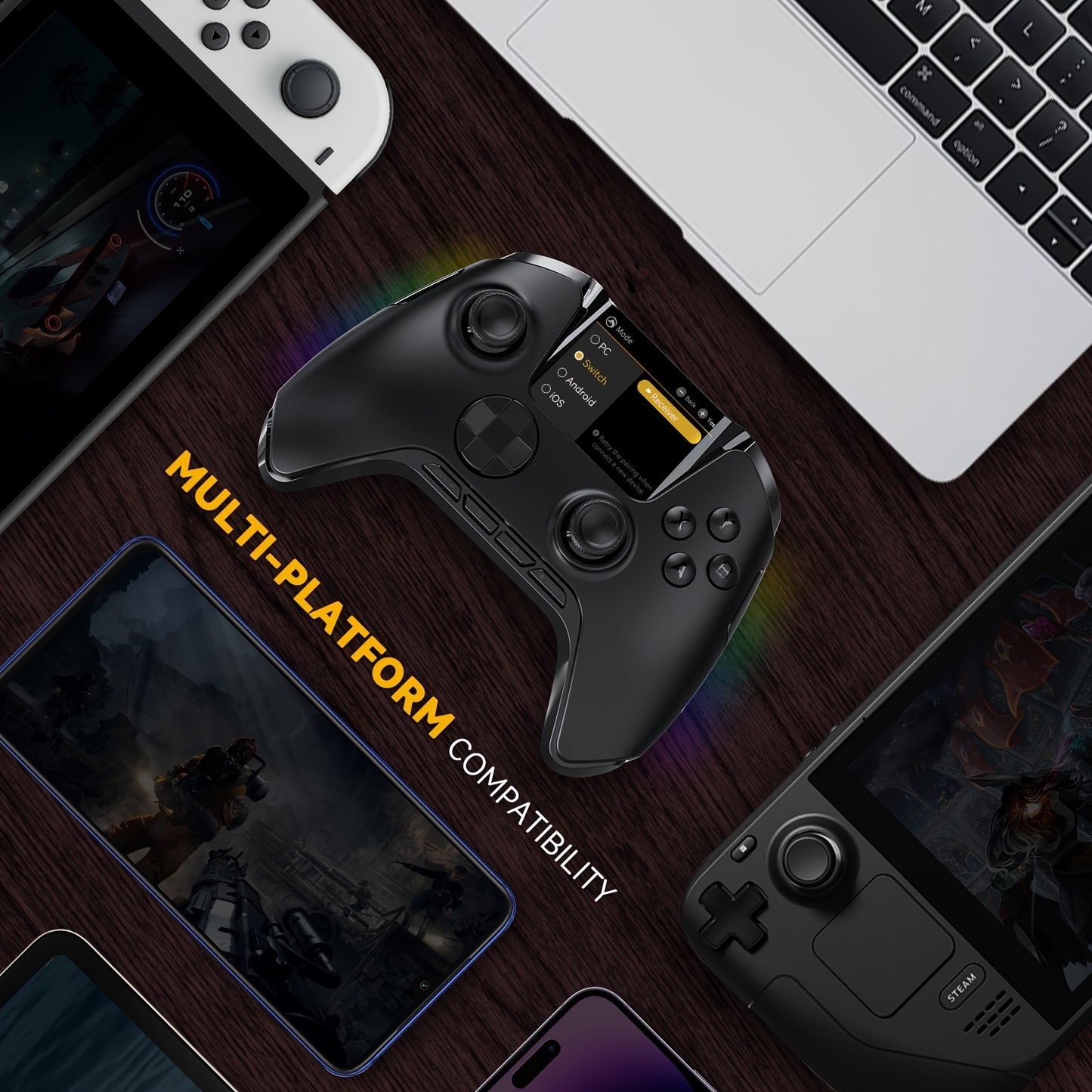 FIEHDUW Wireless Gaming Controller For PC Switch Android