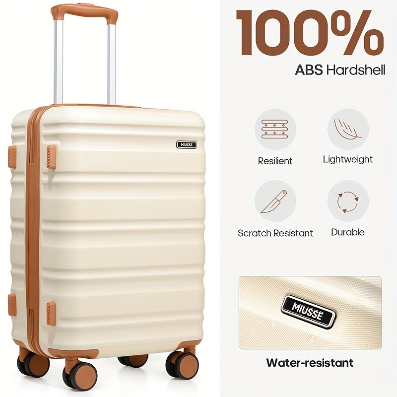 Miusse 3 Hard Shell Luggage Set With TSA Lock 360 Wheels