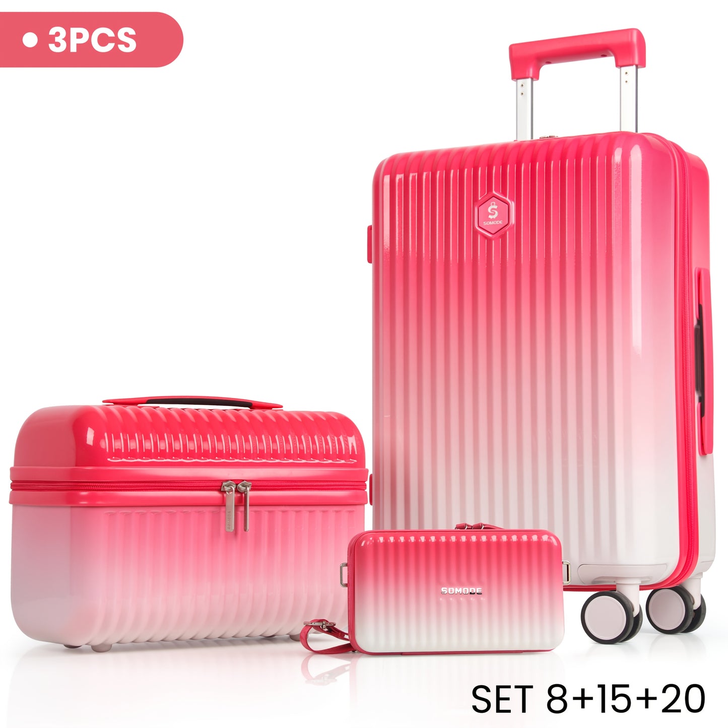 Expandable Hard Shell Luggage With Spinner Wheels TSA Lock