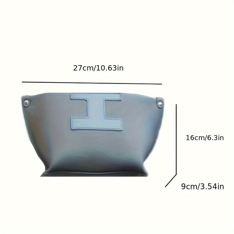 Leather Handbag Large Capacity With Detachable Strap
