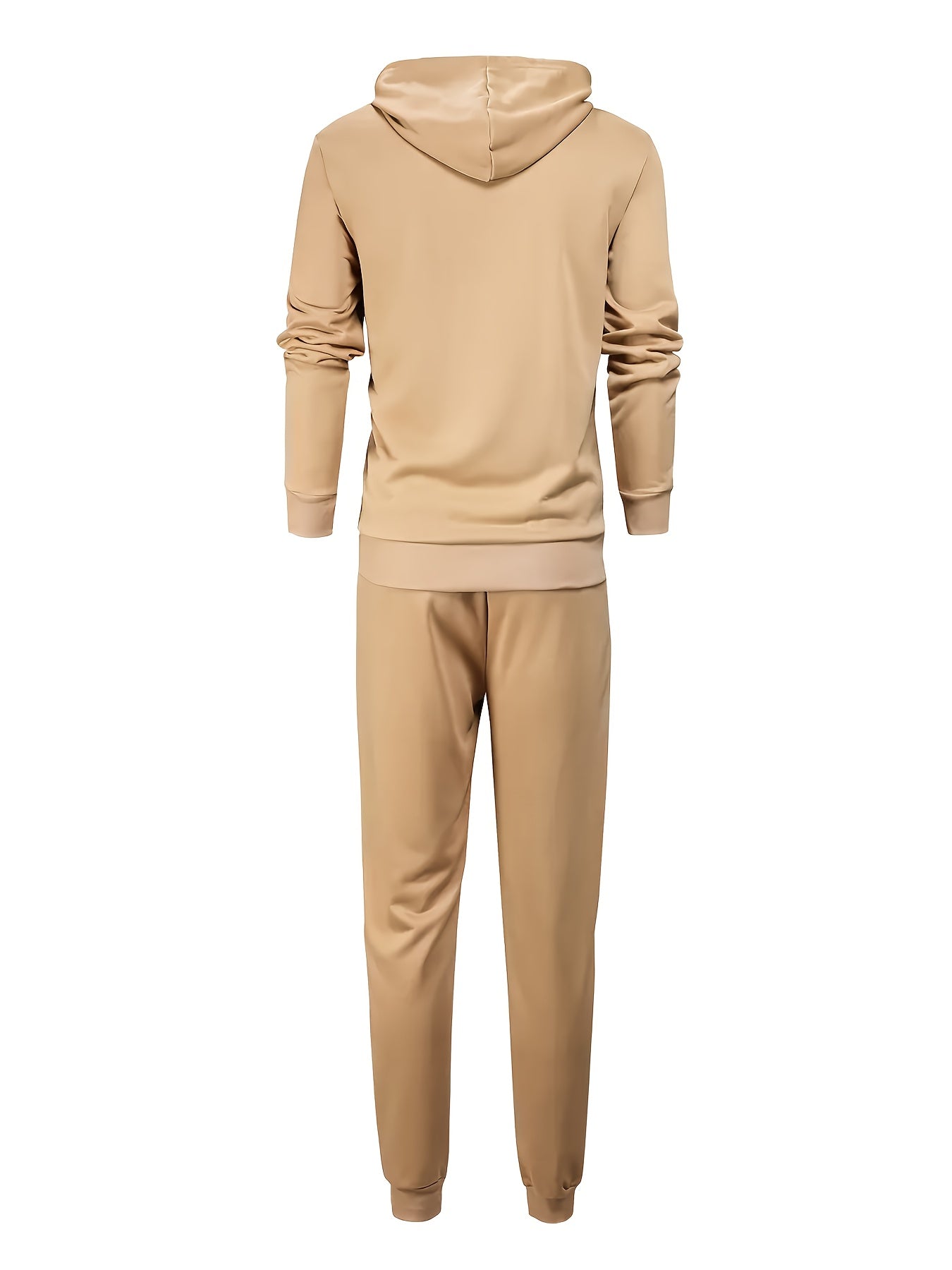 Men's Sports Hooded Sweatshirt Sweatpants Set Polyester