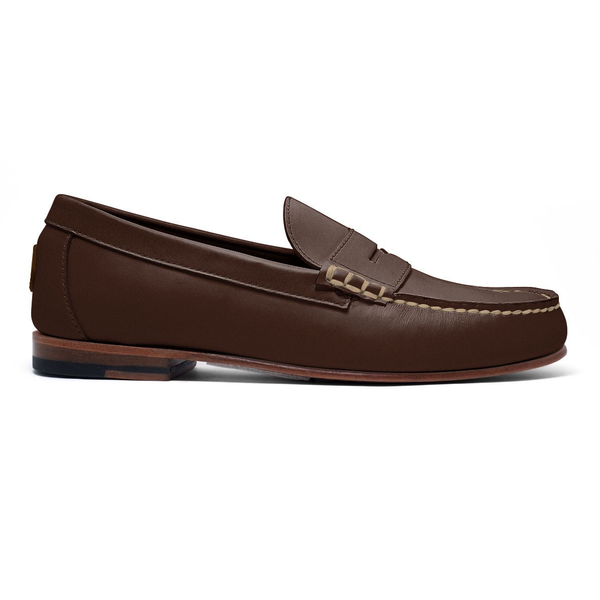 Lombard Men's Premium Leather Penny Loafer Leather Sole