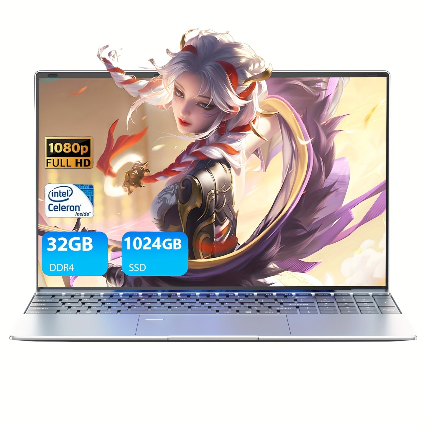 Ultra Thin Office Laptop Celeron N5095 32GB RAM 2TB SSD