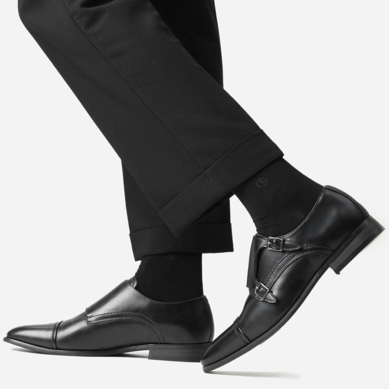 BRUNO MARC Mens Dress Loafers Slip On Monk Strap Shoes