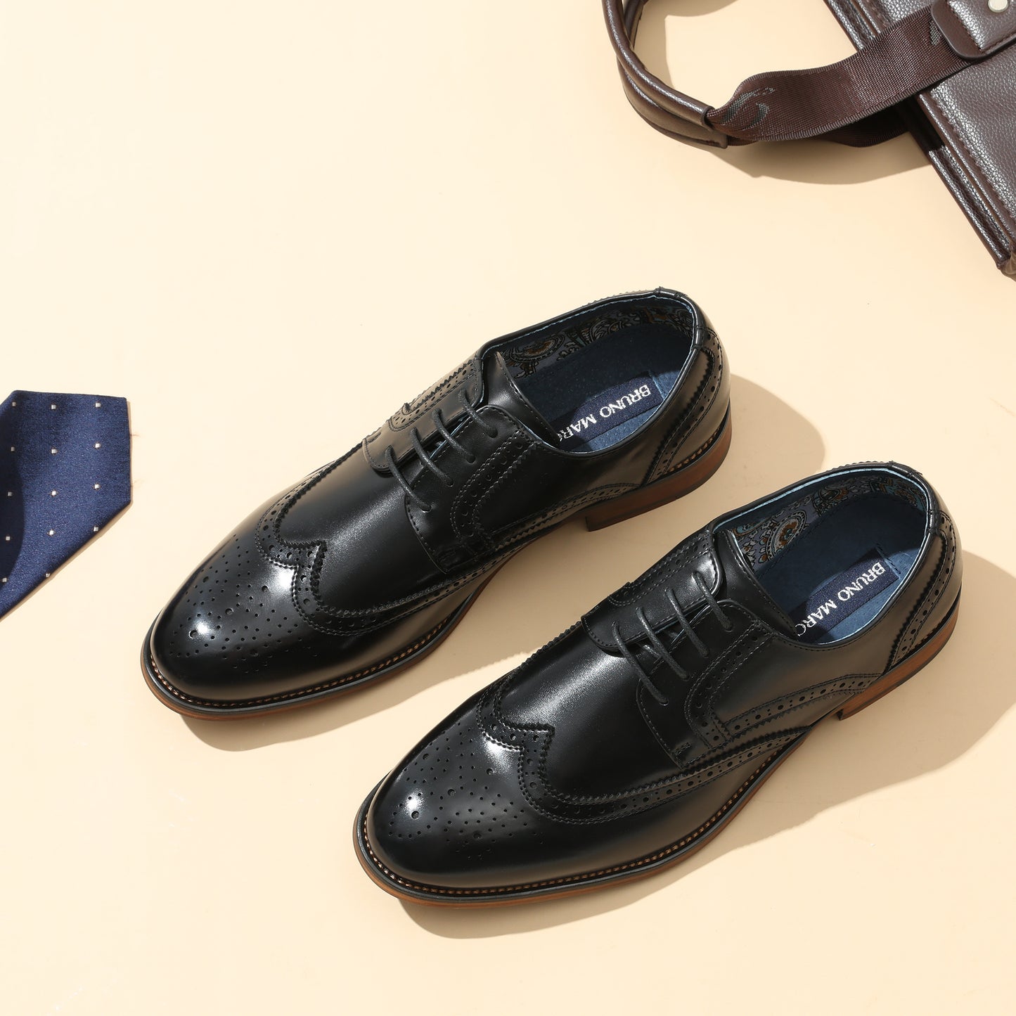 Bruno Marc Mens Oxford Dress Shoes Pu Upper Insole Classic