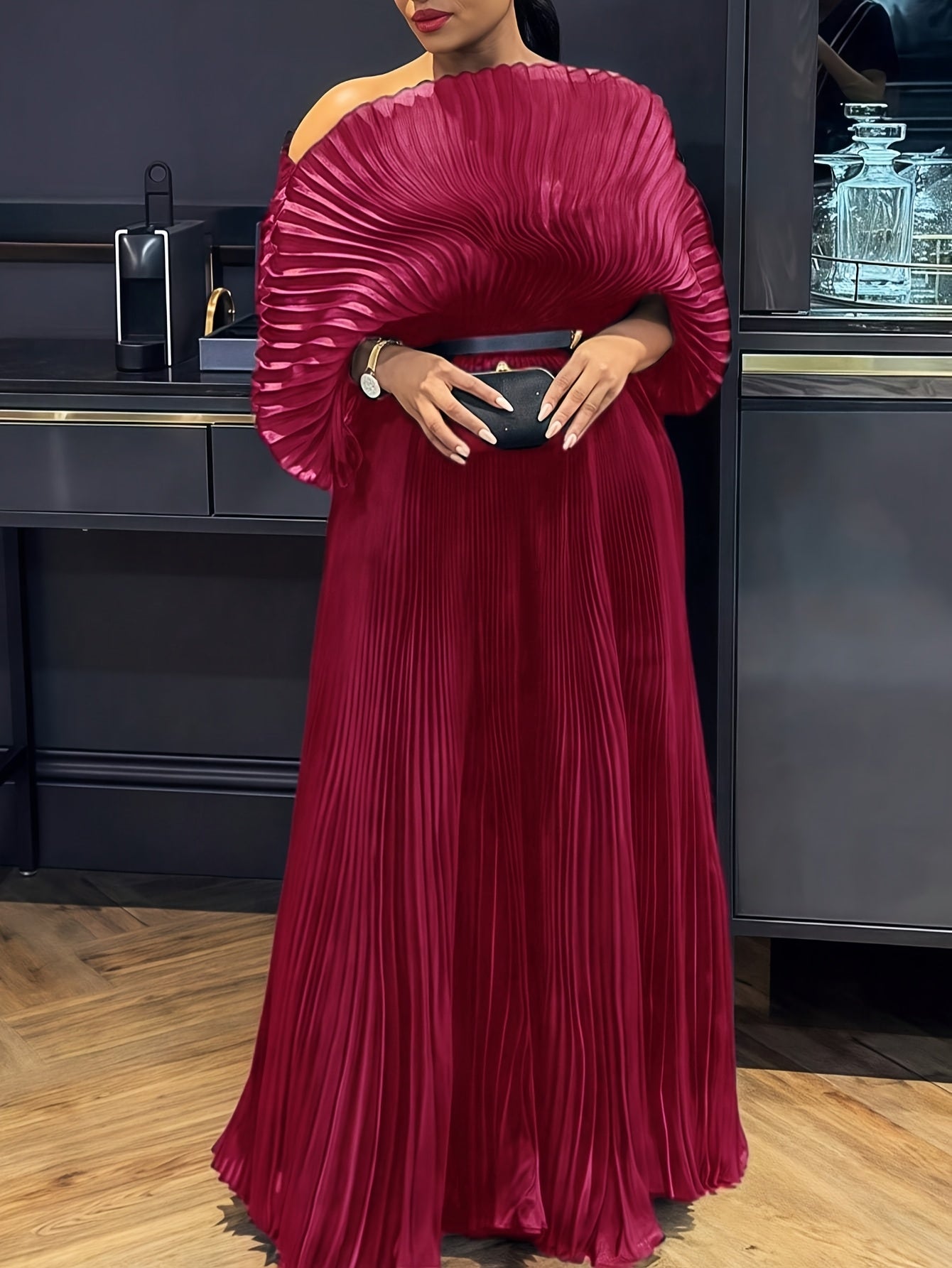 Pleated Maxi Dress Formal Mesh Naija Styles And Fashion