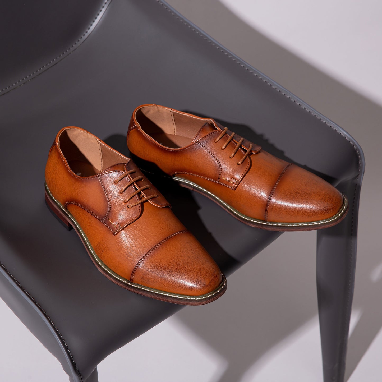 Vostey Men's Retro Oxford Slip On Dress Shoes For Office