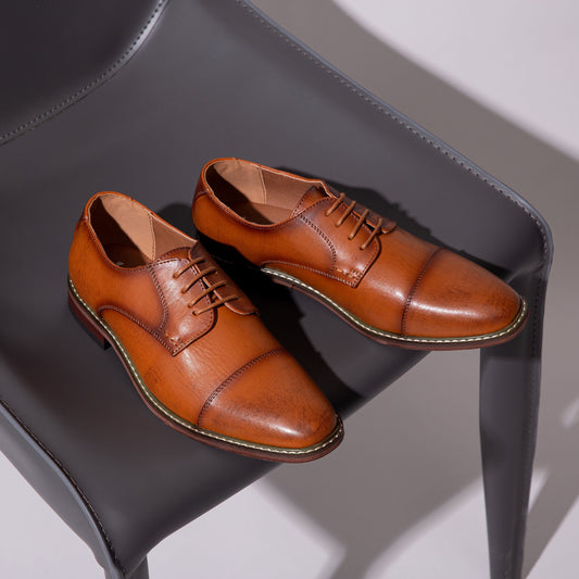 Vostey Men's Retro Oxford Slip On Dress Shoes For Office