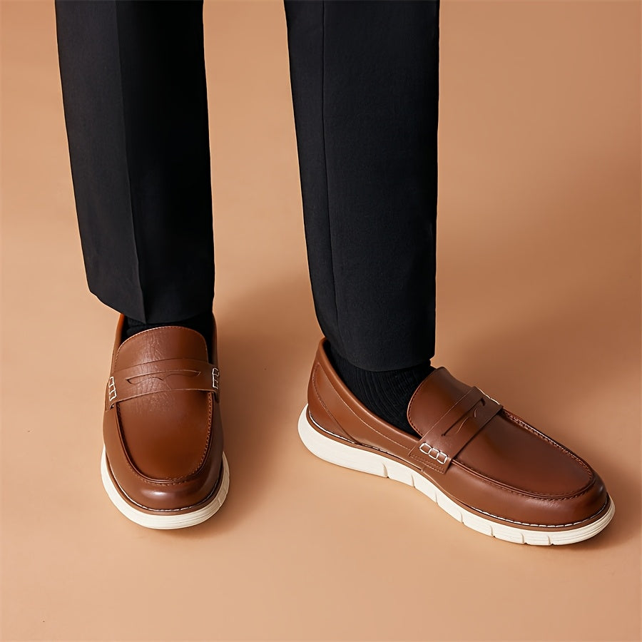 Bruno Marc Men's Classic Slip On Loafers Rubber Sole