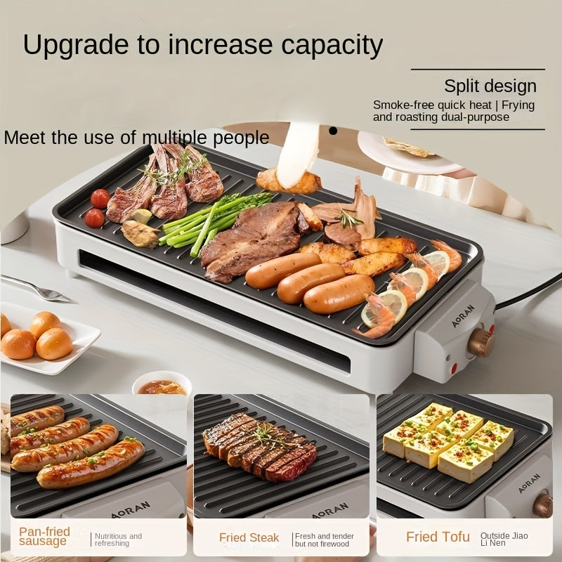 Aoran 1500W Smokeless Electric Grill Indoor Nonstick