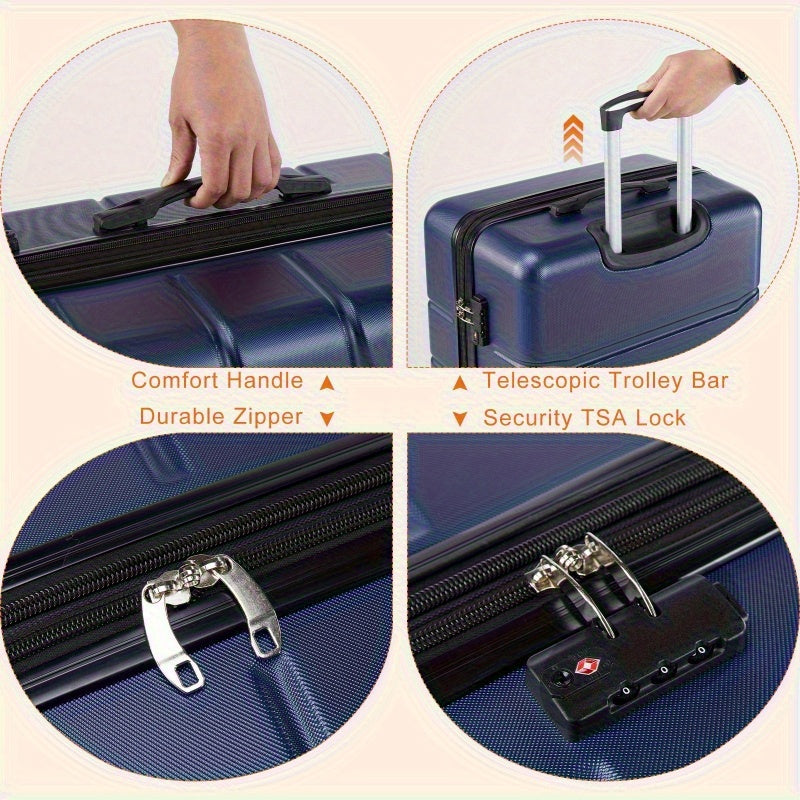 Hard Shell Expandable Spinner Luggage With TSA Lock Travel
