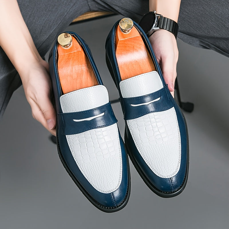 Stylish S Mens Dual Tone Loafers Slip On Formal Shoes
