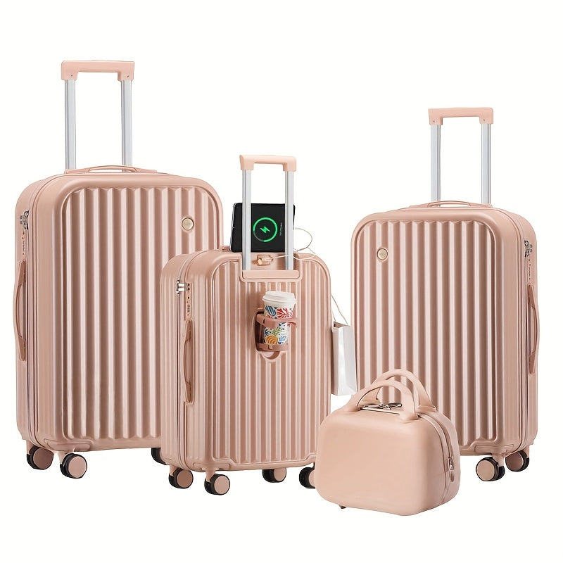 Polycarbonate Luggage Sets 4 Piece With Spinner Wheels