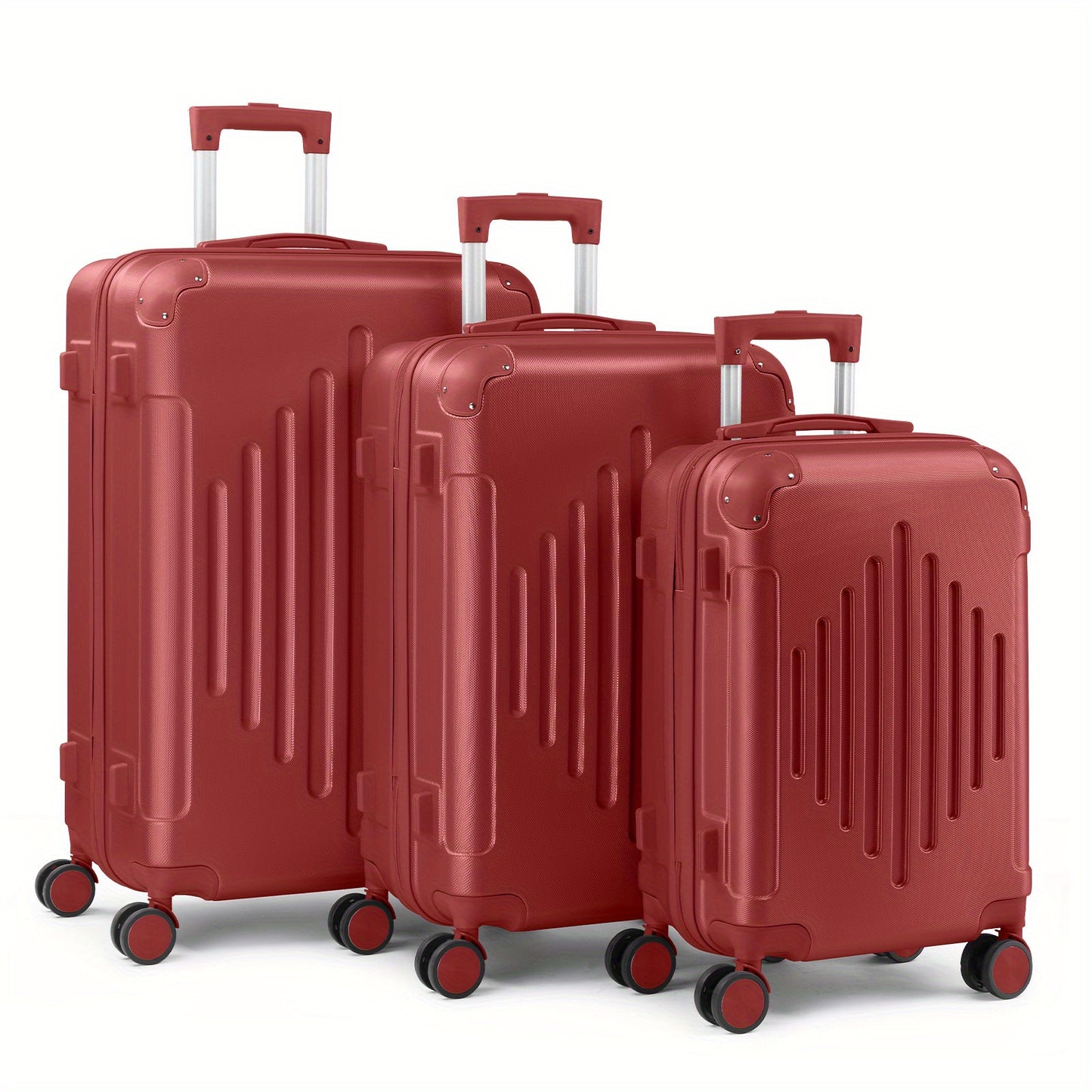AUTOFOREVER 3pc Luggage Set With Corner Protectors TSA Lock