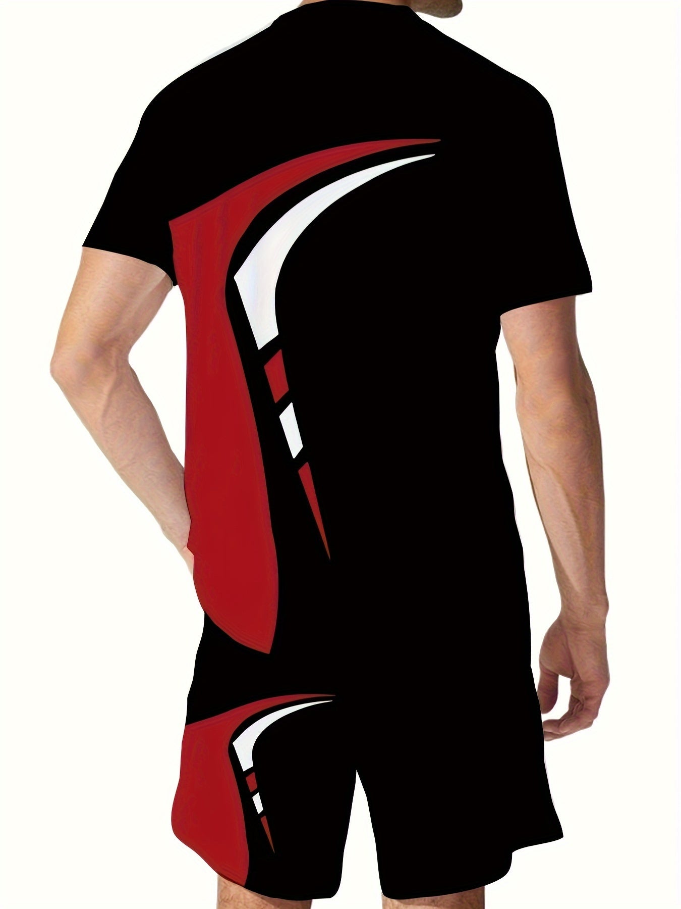 Men's Casual Crew Neck Knit T Shirt Polyester Stretch