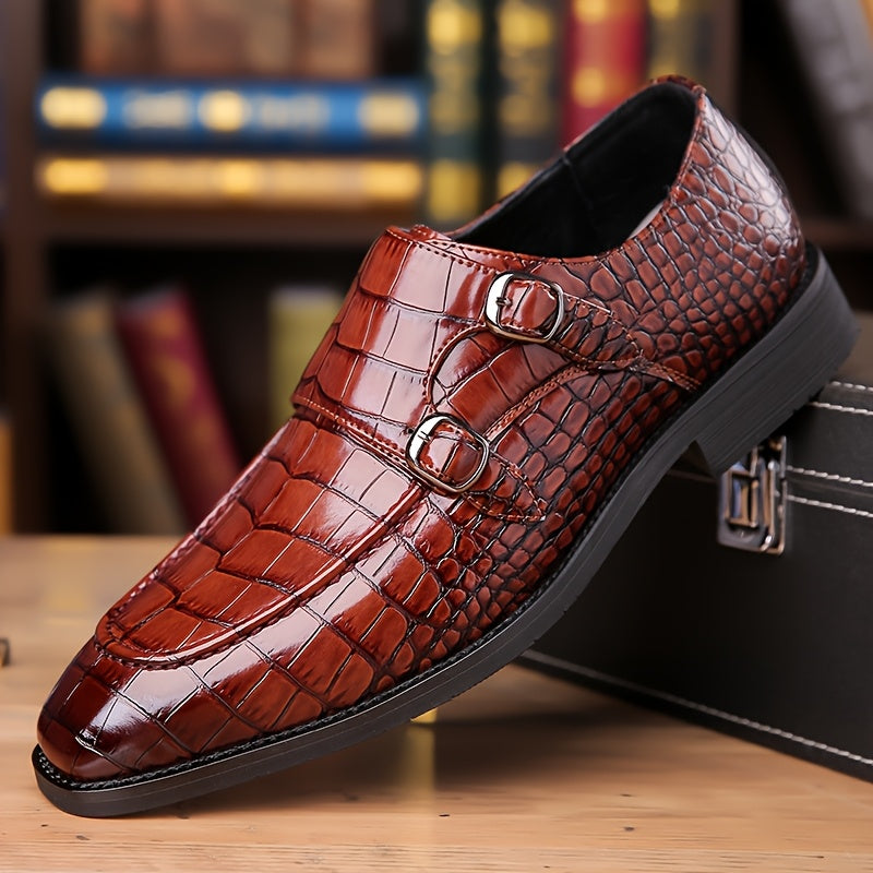All Nations Emporium Mens British Crocodile Penny Loafers