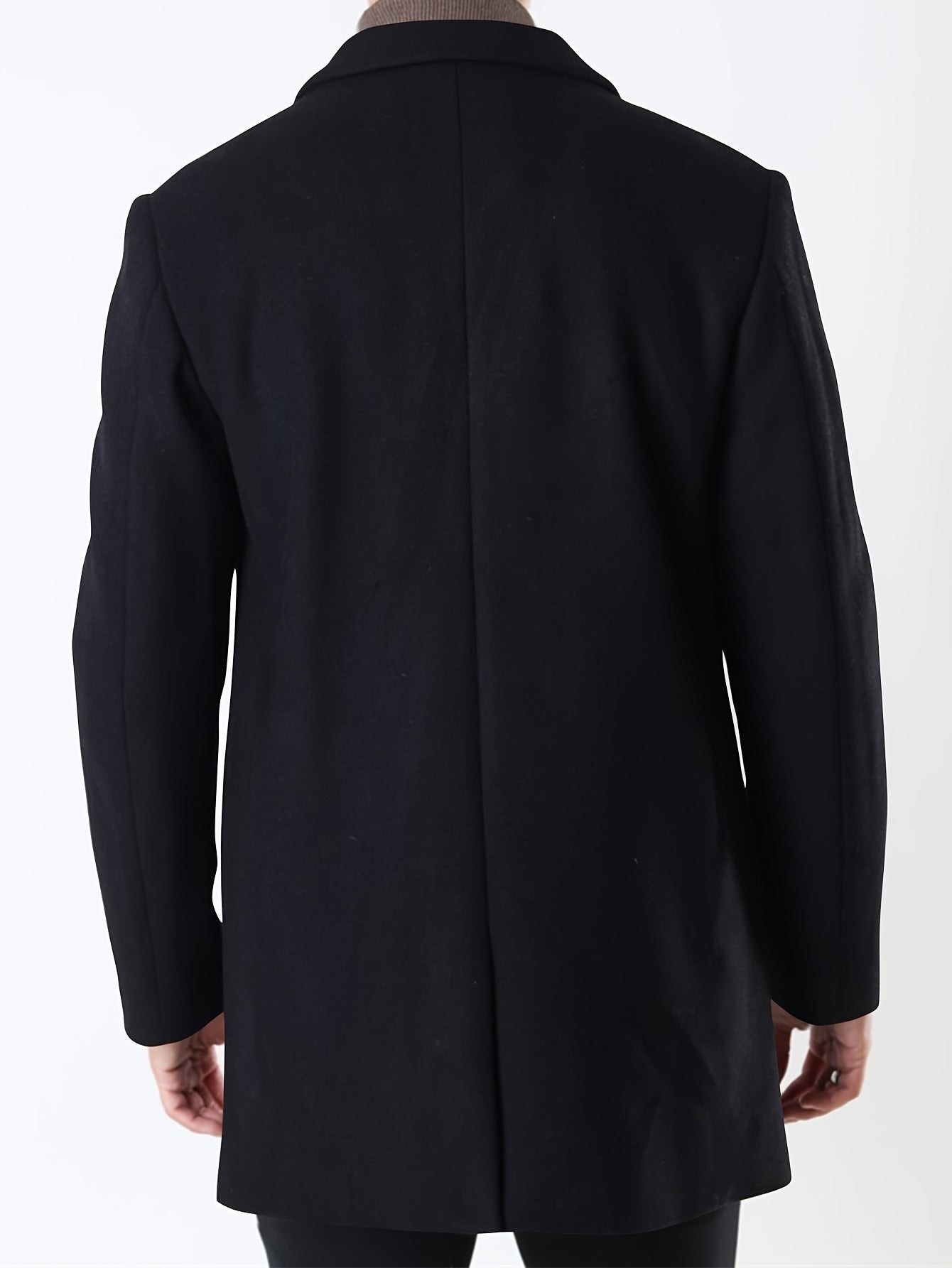 BOWOWOR Mens Slim Fit Trench Coat Notched Collar Outerwear