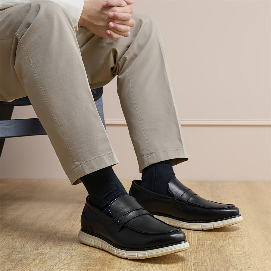 Bruno Marc Men's Classic Slip On Loafers Rubber Sole
